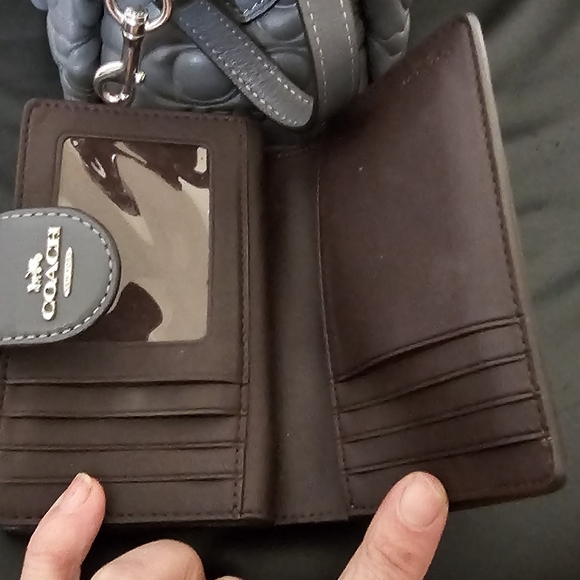 Coach Gray Mini Darcie With Matching Wallet - Picture 5 of 6